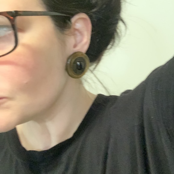 ✿Unique Retro Vintage ClipOns Chinese Symbols_Writing Statement Making Earrings - Picture 8 of 16